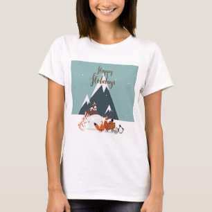 Happy Holidays Animals Friends T-Shirt