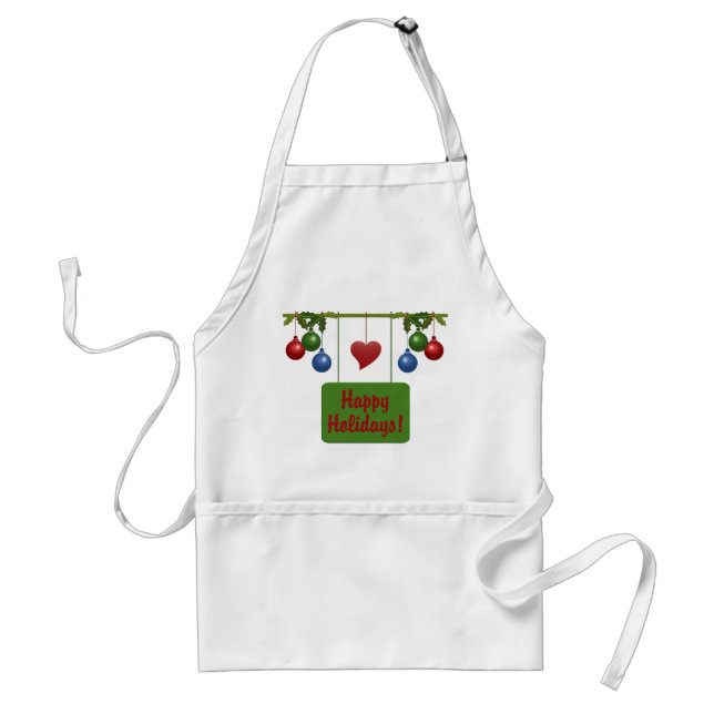 Happy Holidays apron (Front)