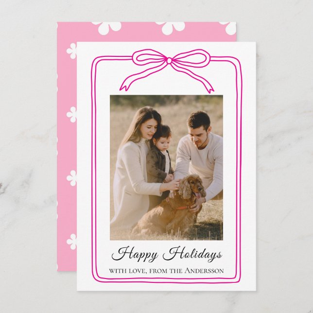 Happy Holidays Arch Photo Holiday Card (Front/Back)