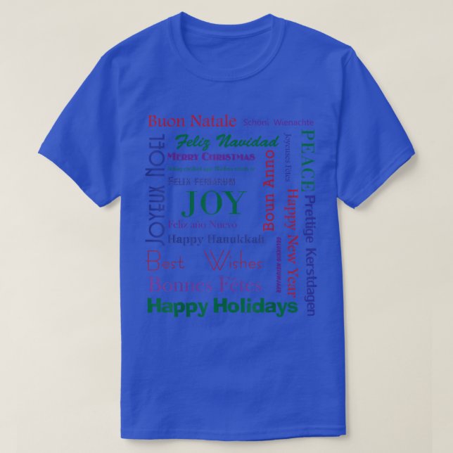 Happy Holidays Around the World  T-Shirt (Design Front)