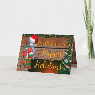 Happy Holidays Baby Goat Holiday Card