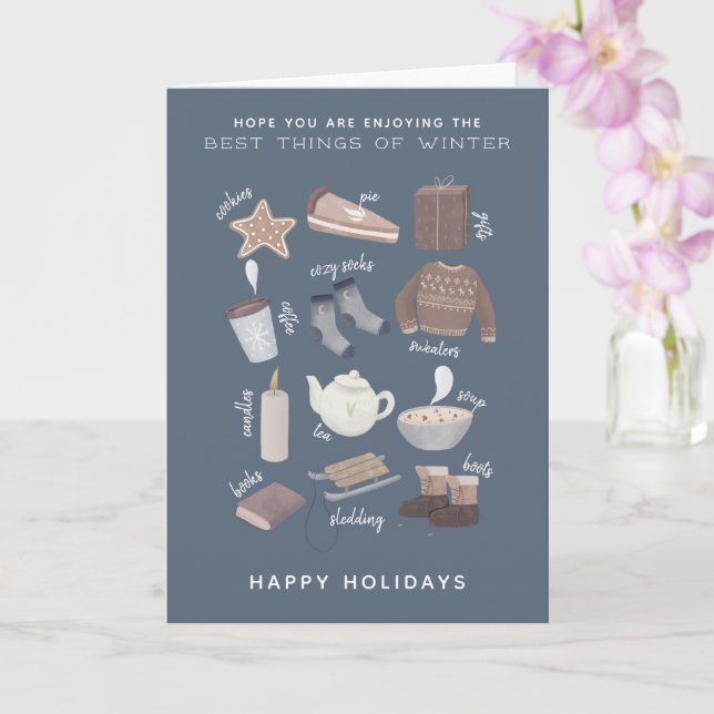 Happy Holidays Best of Winter Card (Orchid)