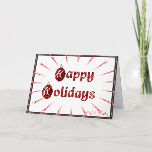 Happy Holidays Blank Card (Front)