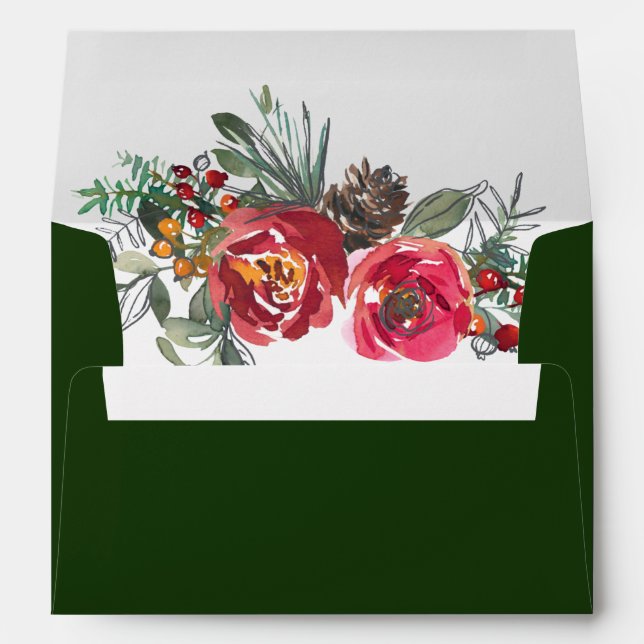 Happy Holidays Boho Business Logo Envelope (Back (Bottom))