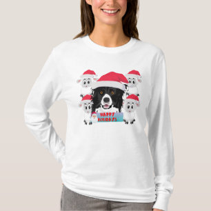Happy Holidays Border Collie and Sheep T-Shirt