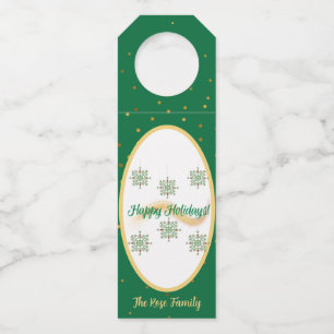 Happy Holidays Bottle Hanger Tags