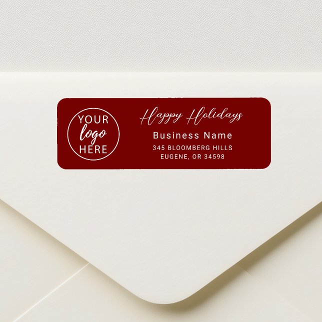 Happy Holidays Business Custom Return Address Label (Happy Holidays Business Custom Return Address Label)