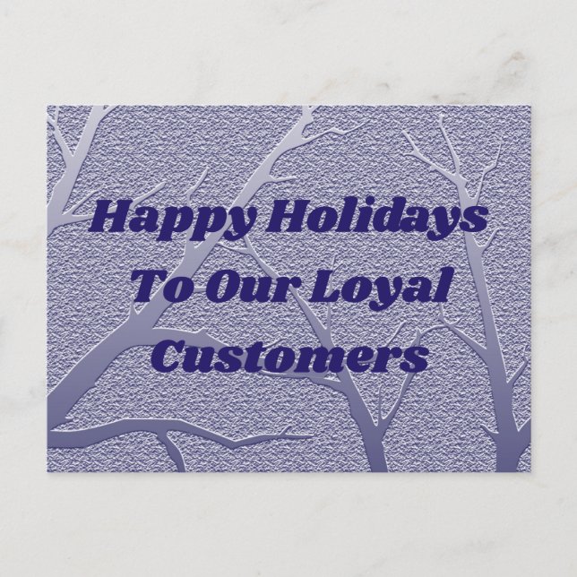 Happy Holidays Business Customer Appreciation Postcard (Front)