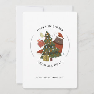 Happy Holidays Business Logo Corporate Christmas Holiday Card