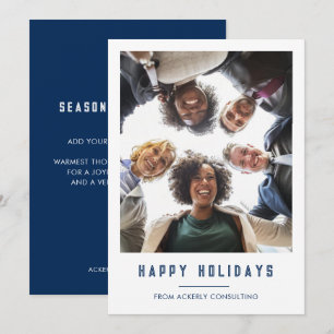 Happy Holidays Business Team Photo Christmas Holiday Card