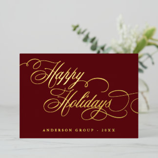 Happy Holidays Calligraphy corporate Greeting
