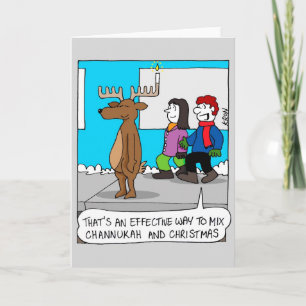 Happy Holidays Card - Channukah and Christmas