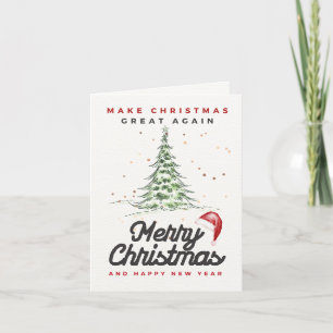 Happy Holidays Card, Funny Make Christmas Great Thank You Card