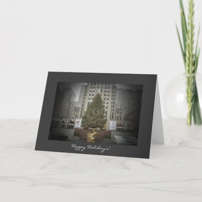 Happy Holidays Card - Rockefeller Centre Tree (Front)