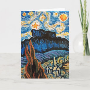 Happy Holidays! Castle Rock Colorado Starry Night Card