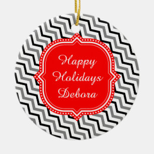 Happy Holidays Ceramic Ornament