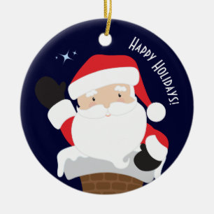 Happy Holidays Ceramic Ornament