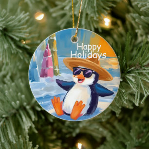 "Happy Holidays" Ceramic Ornament