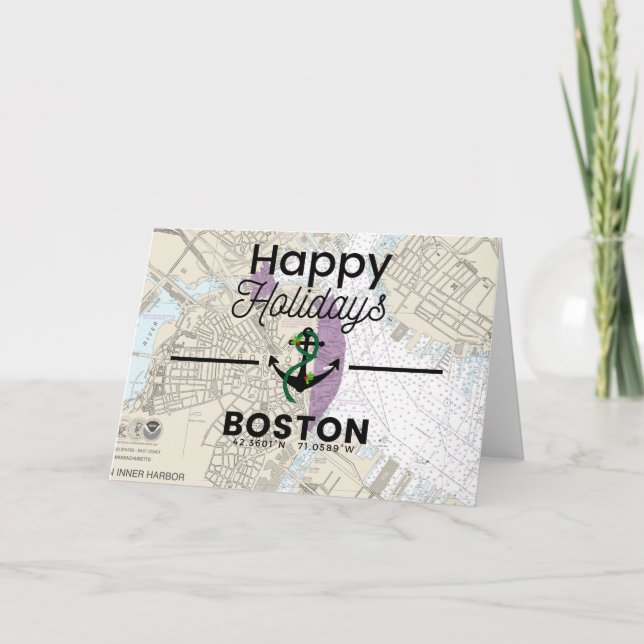 Happy Holidays Chart- Boston Holiday Card (Front)