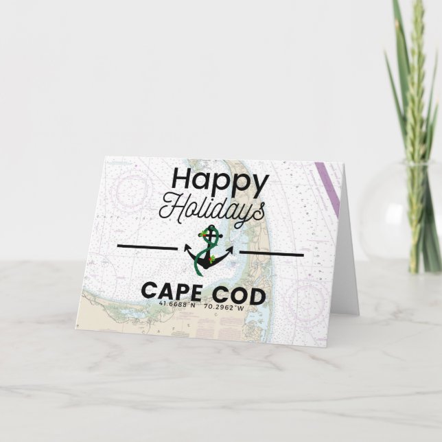 Happy Holidays Chart- Cape Cod Holiday Card (Front)