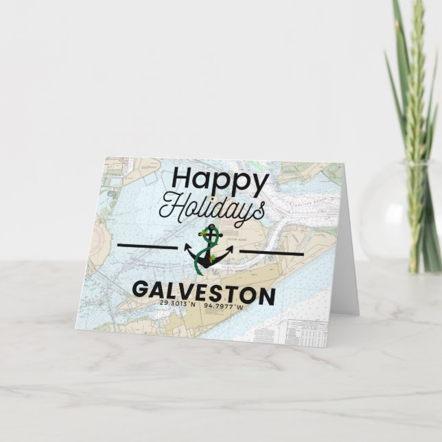 Happy Holidays Chart- Galveston Holiday Card (Front)