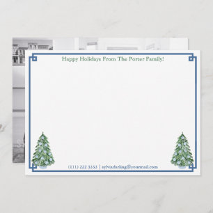 Happy Holidays Chinoiserie Chic Picture On Reverse Holiday Card