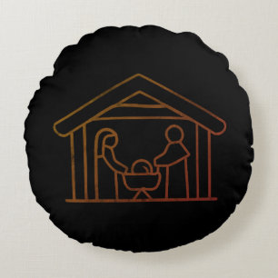 Happy Holidays - Christmas Blessings Round Cushion