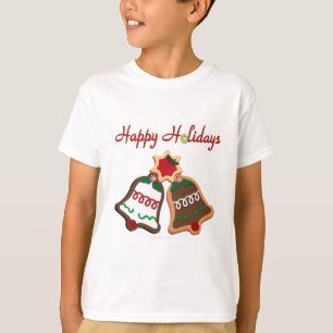 Happy Holidays Christmas Cookie Bells T-Shirt