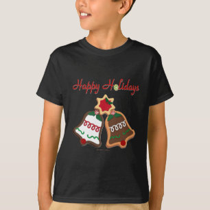 Happy Holidays Christmas Cookie Bells T-Shirt