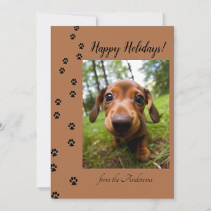 Happy Holidays Christmas Dog Pet Photo Holiday Card