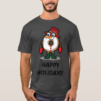 Happy Holidays Christmas Doughnut  T-Shirt