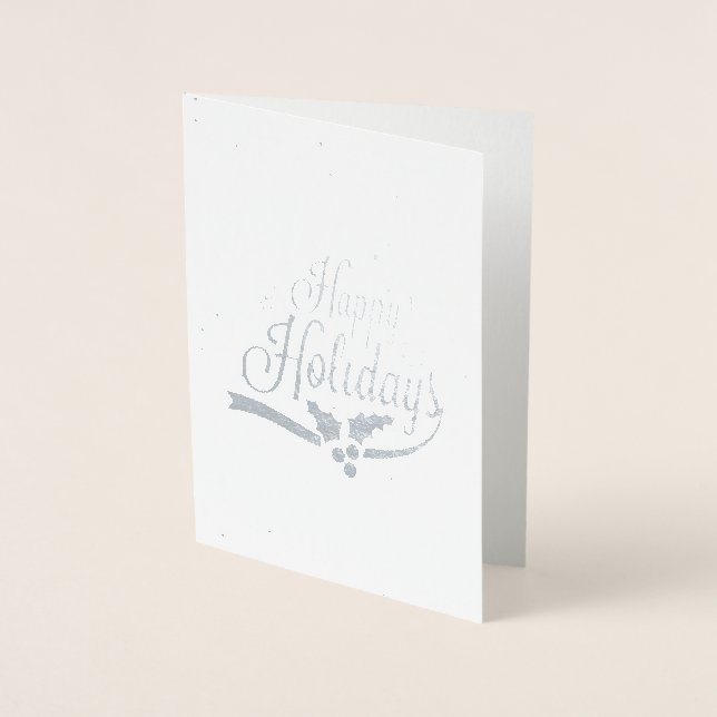 Happy Holidays Christmas Foil Card (Front)