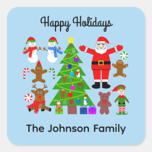 Happy Holidays Christmas Gathering #3 Stickers