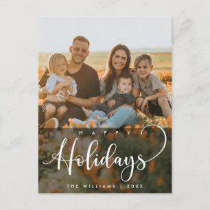Happy Holidays, Christmas Greeting Family Photo Postcard