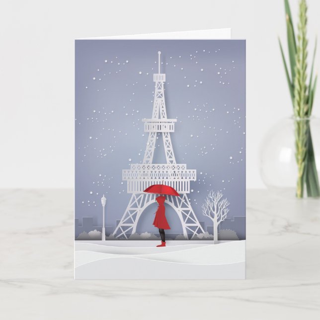 Happy Holidays | Christmas In Paris Card (Front)