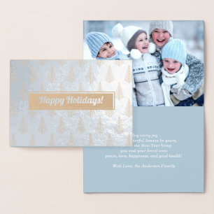 Happy Holidays. Christmas Luxury Foil Card