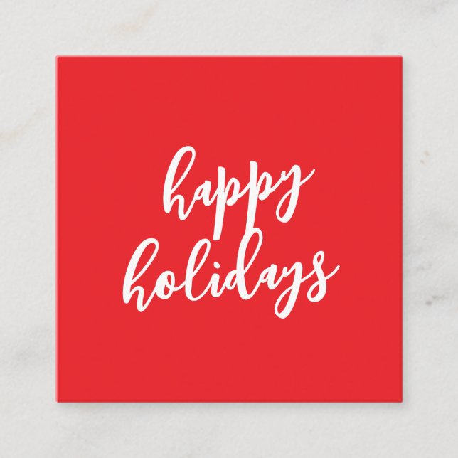Happy Holidays Christmas New Year Season Message Enclosure Card (Front)