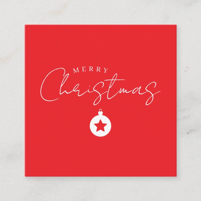 Happy Holidays Christmas New Year Season Red Enclosure Card (Front)