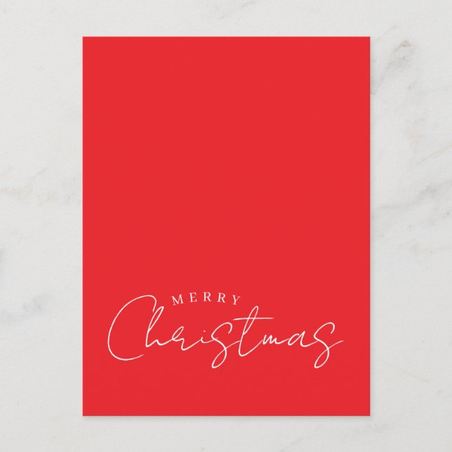 Happy Holidays Christmas New Year Season Red Holiday Postcard (Front)