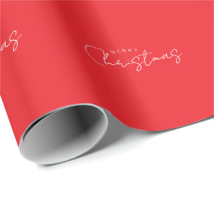 Happy Holidays Christmas New Year Season Red Wrapping Paper