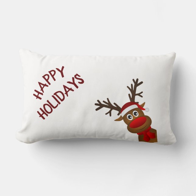 **HAPPY HOLIDAYS** CHRISTMAS PILLOW (Front)