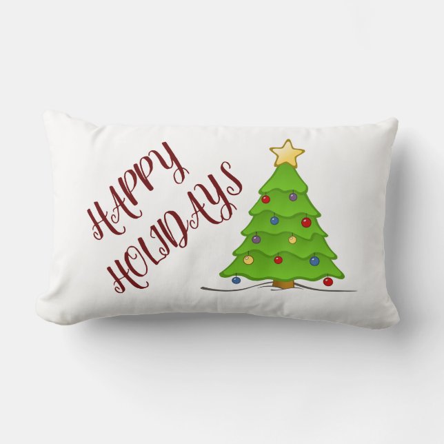**HAPPY HOLIDAYS** CHRISTMAS PILLOW (Front)