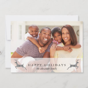 Happy Holidays Christmas Rustic Deer Photo Card