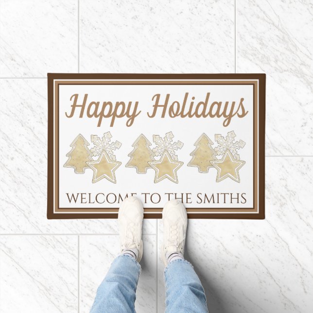 Happy Holidays Christmas Sugar Cookies Bakery Doormat (Indoor)