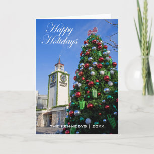 Happy Holidays - Christmas Tree at Farmers Market Holiday Card