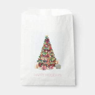 Happy Holidays. Christmas Tree Favour Bag