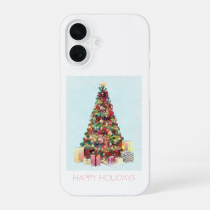 Happy Holidays. Christmas Tree iPhone 16 Case