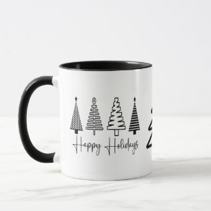 Happy Holidays Christmas Tree Mug