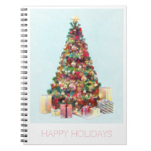 Happy Holidays. Christmas Tree Notebook