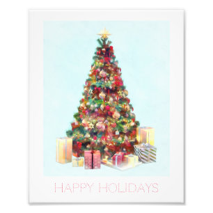 Happy Holidays. Christmas Tree Photo Print
